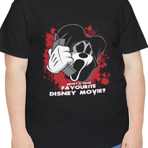 Unisex Mickey Ghostface Goth Horror Disney Halloween T-Shirt Plus Size 2XL 3XL - Picture 1 of 11